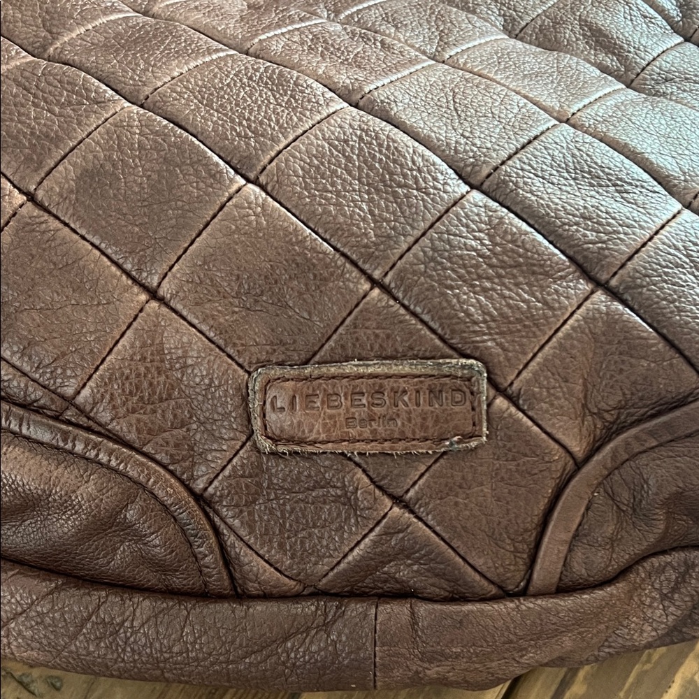EUC Liebeskind Dark Brown Quilted Shoulder Bag - Picture 3 of 11